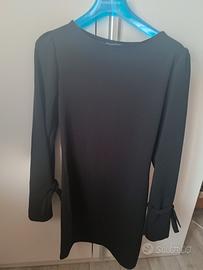 Vestito nero zara taglia S con laccetti laterali