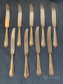 Coltelli vintage ARG 800 placcato argento