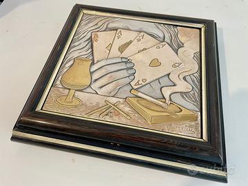 Cofanetto carte con lastra in argento (Guerrini)