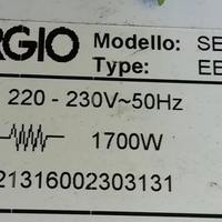 Lavatrice Sangiorgio SES510D - Type EES510D