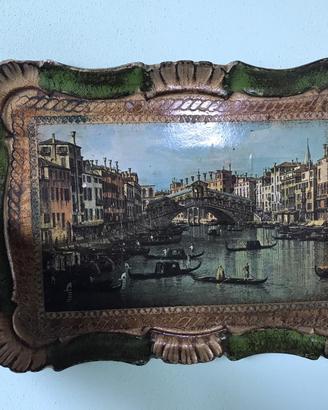 Quadretto/vassoio  decorato Venezia