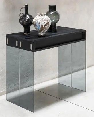 Consolle allungabile in vetro e lam. Made in Italy