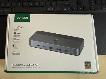 Ugreen HDMI KVM Switch 2 in 1 out
