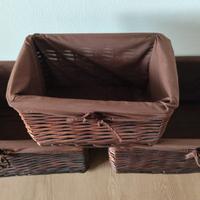 CESTE VIMINI (set da 3)