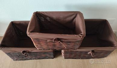 CESTE VIMINI (set da 3)