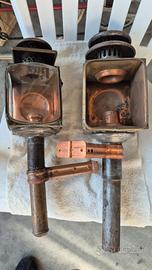 2 lampade antiche francese da carozze fine 800.