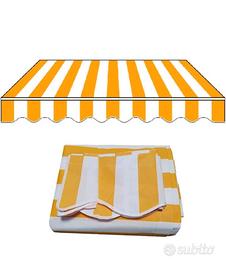 Tenda da sole ricambio a righe gialle e bianche