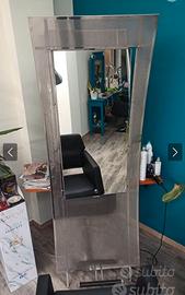 Specchi acciaio per negozio parrucchiera