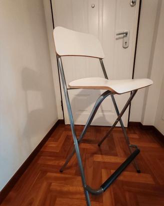 Sgabelli legno e acciaio colore bianco