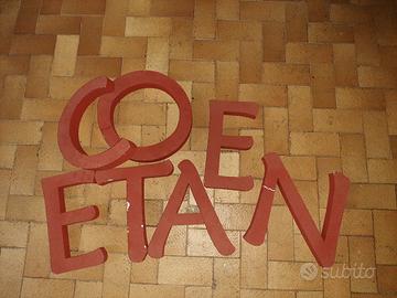 Lettere in polistirolo per insegna