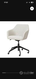 Sedia IKEA da ufficio in tessuto con ruote BEIGE