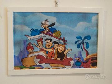 targa in legno cartello retrò cornice bianco