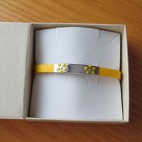 BRACCIALE IN SILICONE ACCIAIO E ORO