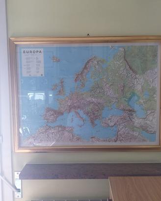 Carta geografica dell’Europa – con cornice, 100x80