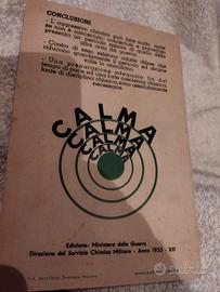 Libretto ministero della guerra fascismo gas ww2
