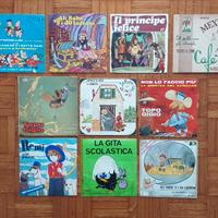 Lotto di 10 Vinili 45 Giri di Fiabe per Bambini