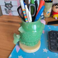 Portapenne in Vetroresina con base Marmo