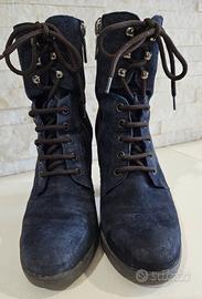 Stivaletto in camosci blu. "Samsonite"