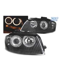 FARI ANGEL EYES AUDI A3 8P 03-08 FONDO NERO