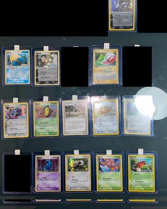 Lotto 19 Carte Pokemon Stamped Varie edizioni