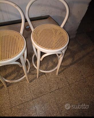 Set 4 Sgabelli Vintage stile Thonet legno