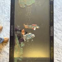 Tavolino orientale decorato in pietra 