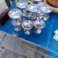 10 coppe gelato in acciaio