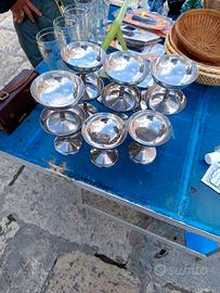 10 coppe gelato in acciaio