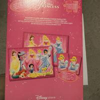 memory card + puzzle + adesivi disney princess