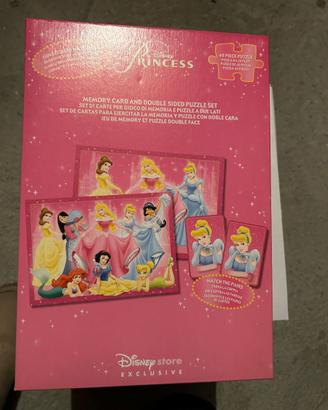 memory card + puzzle + adesivi disney princess