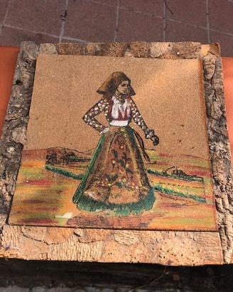 Piccolo quadro in sughero.