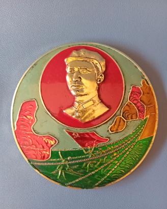 Placca Presidente Mao Zedong e Lunga Marcia '70
