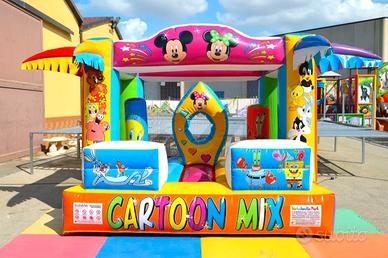 Saltarello Gonfiabile per Bambini con Ostacoli