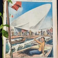 La Domenica del Corriere 13 aprile 1952 Dinosauri