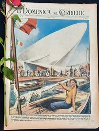 La Domenica del Corriere 13 aprile 1952 Dinosauri