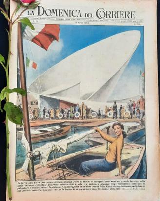 La Domenica del Corriere 13 aprile 1952 Dinosauri