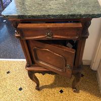 COMODINO ANTICO PIANO MARMO STILE LUIGI XV