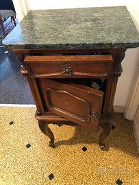 COMODINO ANTICO PIANO MARMO STILE LUIGI XV