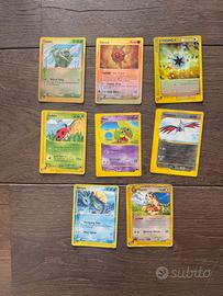Lotto carte Pokémon vintage (8 carte) – anni 2000