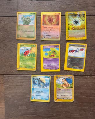 Lotto carte Pokémon vintage (8 carte) – anni 2000