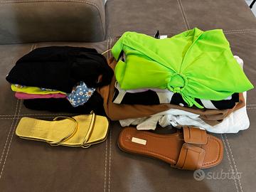 Vestiti e scarpe donna primaverili/estivi - 16 pz
