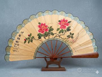 Grande Ventaglio Cinese Decorativo da Parete