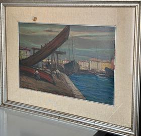 Quadro di Dino Menato “Darsena” ‘900 Vintage