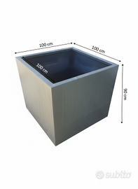 vaso quadrato alto da terrazza veranda Giardino