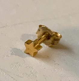 Orecchino dorato a stella vintage anni 80