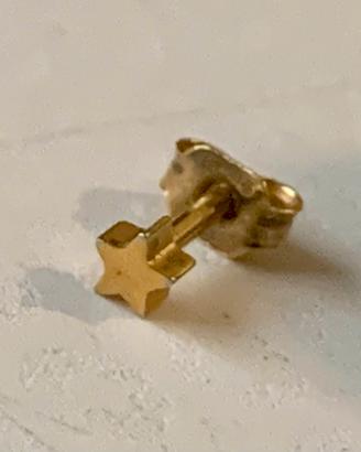 Orecchino dorato a stella vintage anni 80
