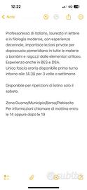 Doposcuola/ripetizioni private