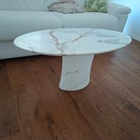 tavolino bianco in marmo statuarietto 