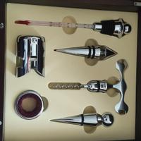 Kit elegante per vino set 6 pezzi Argento Valenti