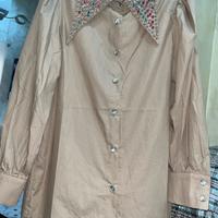 camicia beige corletto luccicoso